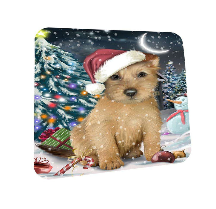 Have a Holly Jolly Australian Terrier Dog Christmas  Coasters Set of 4 CST51583