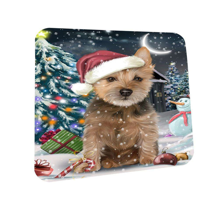 Have a Holly Jolly Australian Terrier Dog Christmas  Coasters Set of 4 CST51586