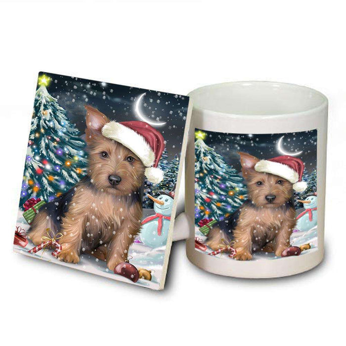 Have a Holly Jolly Australian Terrier Dog Christmas  Mug and Coaster Set MUC51617