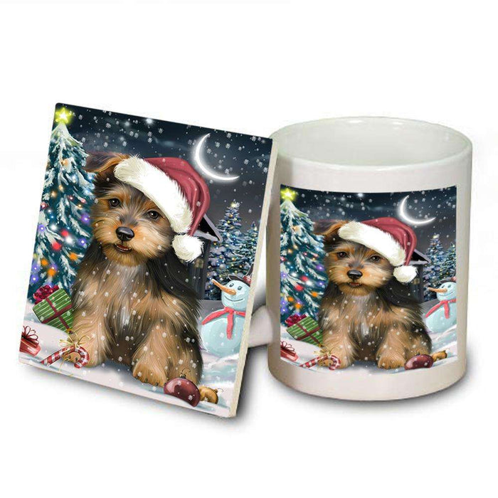 Have a Holly Jolly Australian Terrier Dog Christmas  Mug and Coaster Set MUC51618