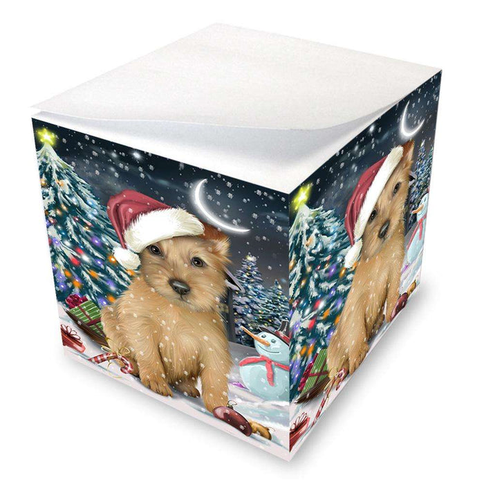 Have a Holly Jolly Australian Terrier Dog Christmas  Note Cube NOC51624