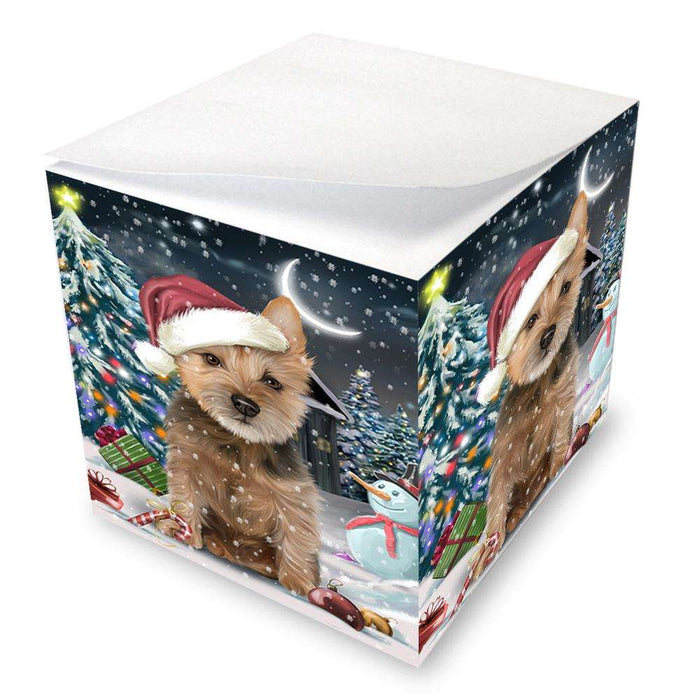 Have a Holly Jolly Australian Terrier Dog Christmas  Note Cube NOC51627
