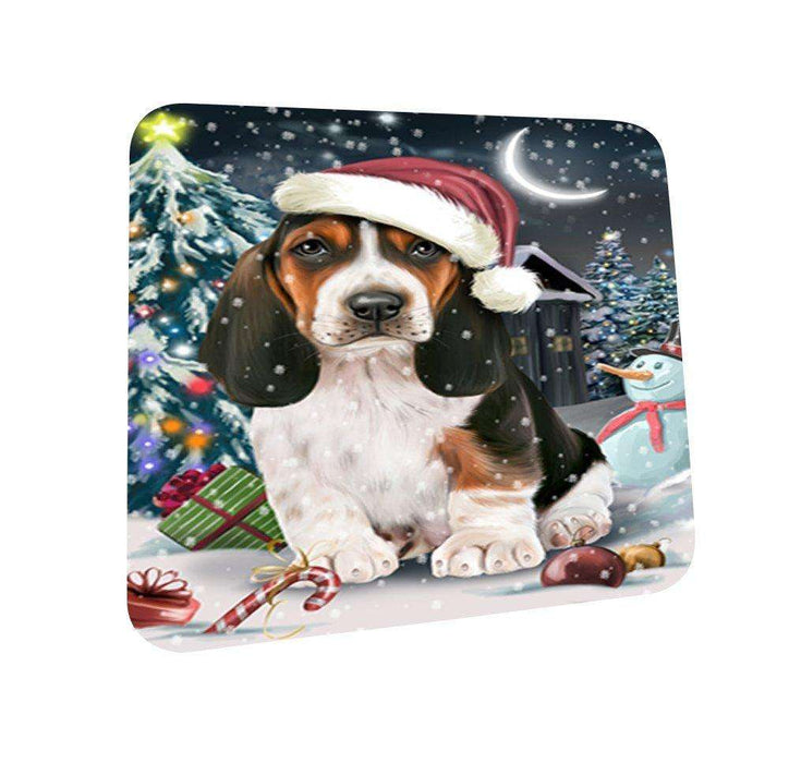 Have a Holly Jolly Basset Hound Dog Christmas Coasters CST103 (Set of 4)