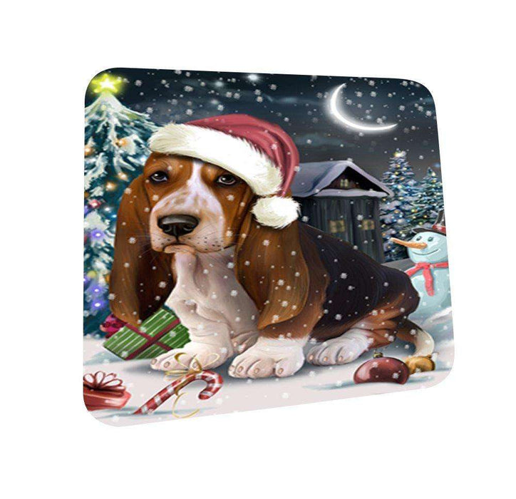 Have a Holly Jolly Basset Hound Dog Christmas Coasters CST104 (Set of 4)