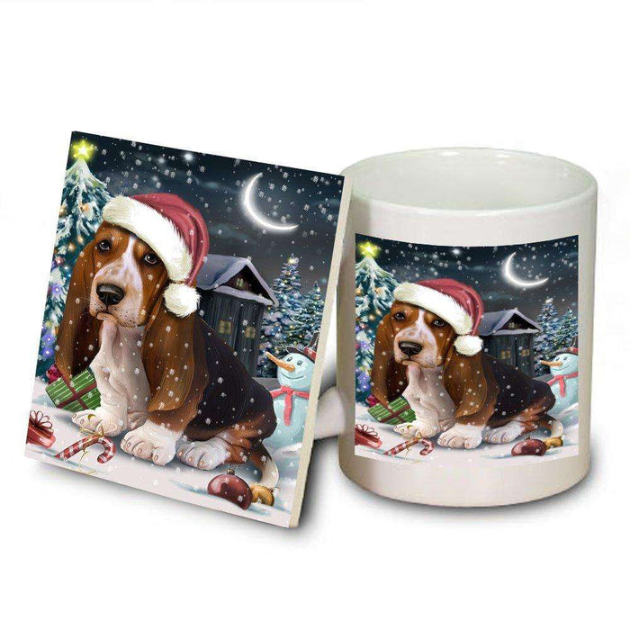 Have a Holly Jolly Basset Hound Dog Christmas Mug and Coaster Set MUC0198