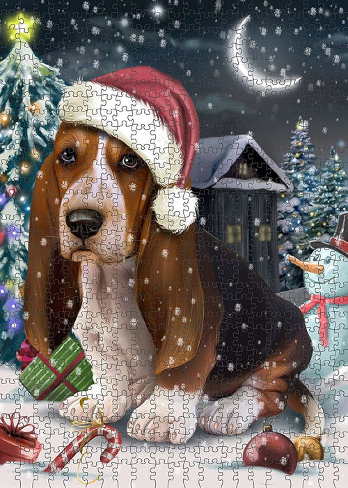 Have a Holly Jolly Basset Hound Dog Christmas Puzzle with Photo Tin PUZL093