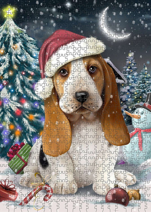 Have a Holly Jolly Basset Hound Dog Christmas Puzzle with Photo Tin PUZL099