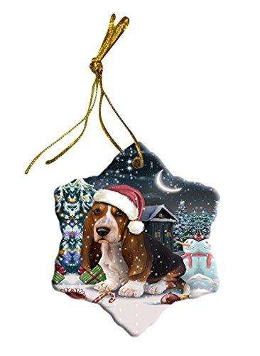 Have a Holly Jolly Basset Hound Dog Christmas Star Ornament POR2498