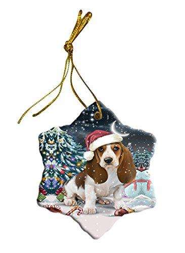 Have a Holly Jolly Basset Hound Dog Christmas Star Ornament POR2499