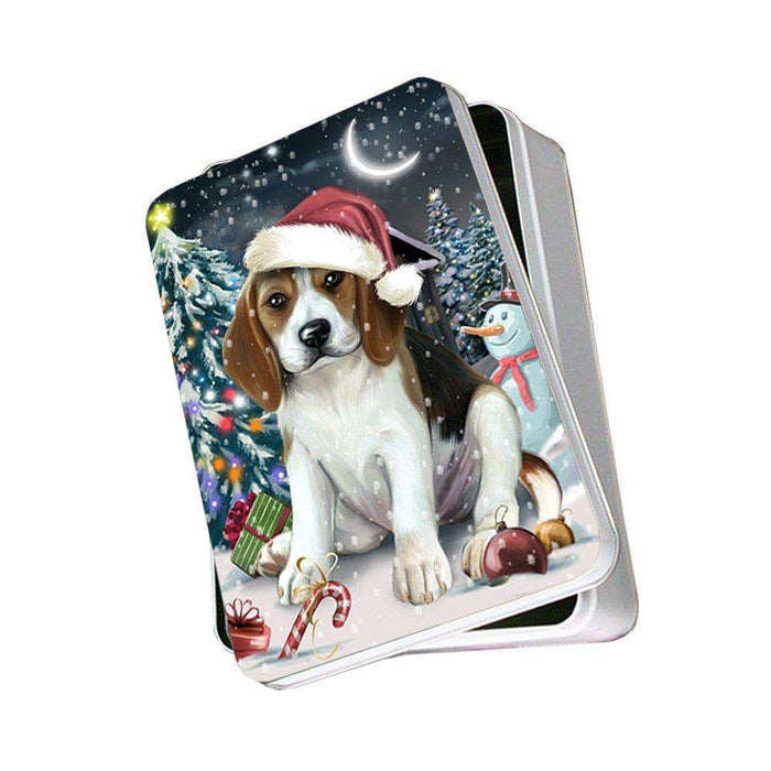Have a Holly Jolly Beagle Dog Christmas Photo Storage Tin PTIN0083