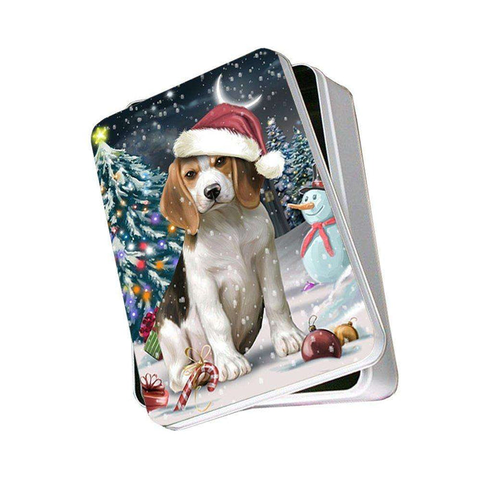 Have a Holly Jolly Beagle Dog Christmas Photo Storage Tin PTIN0084