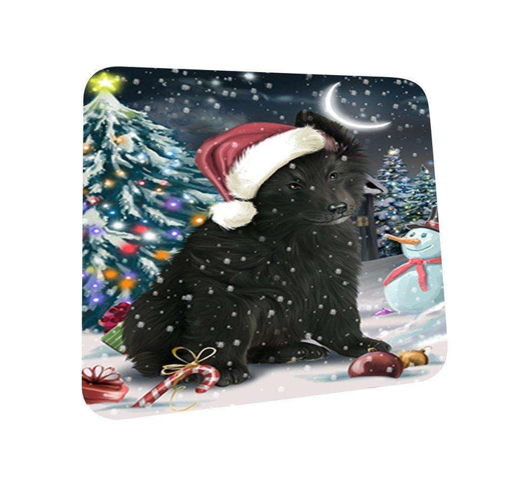 Have a Holly Jolly Belgian Shepherd Dog Christmas Coasters CST055 (Set of 4)