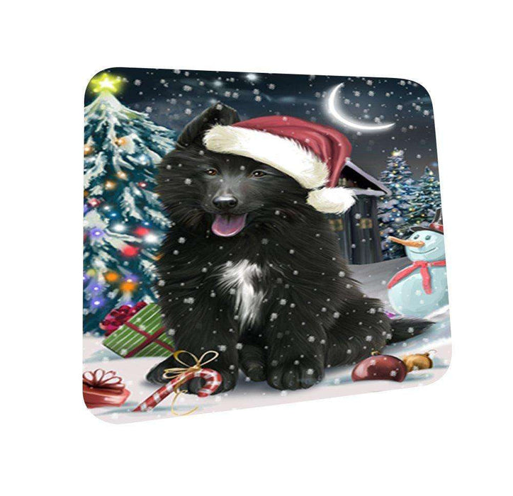 Have a Holly Jolly Belgian Shepherd Dog Christmas Coasters CST057 (Set of 4)