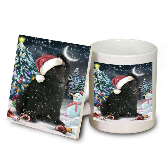 Have a Holly Jolly Belgian Shepherd Dog Christmas Mug and Coaster Set MUC0149