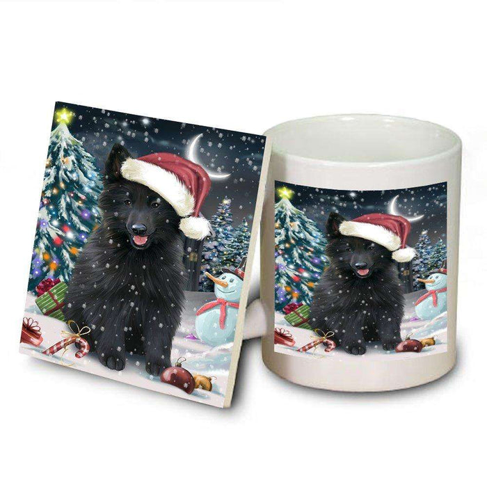 Have a Holly Jolly Belgian Shepherd Dog Christmas Mug and Coaster Set MUC0150