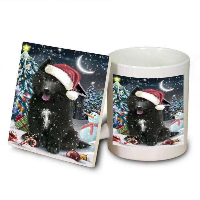 Have a Holly Jolly Belgian Shepherd Dog Christmas Mug and Coaster Set MUC0151