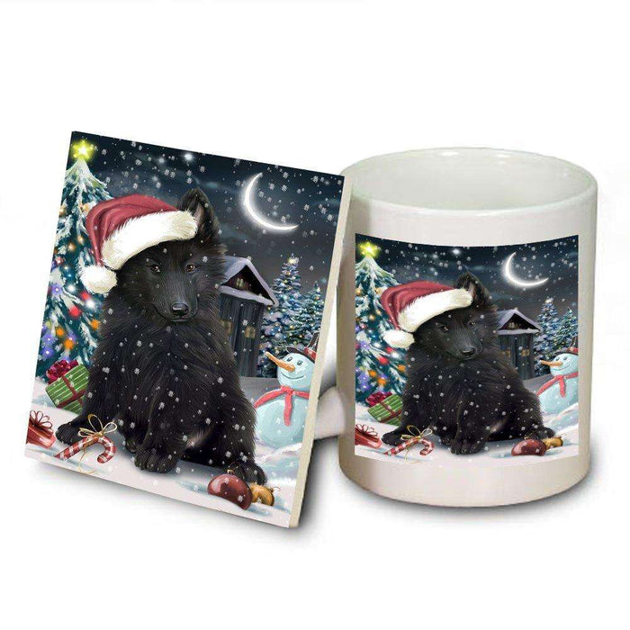 Have a Holly Jolly Belgian Shepherd Dog Christmas Mug and Coaster Set MUC0152