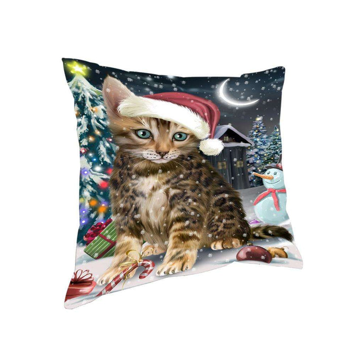 Have a Holly Jolly Bengal Cat Christmas Pillow PIL62876