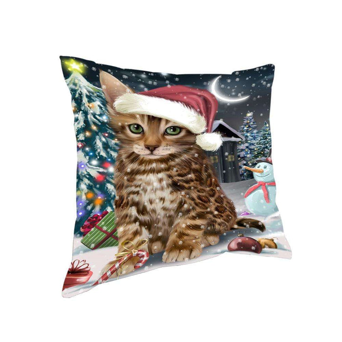 Have a Holly Jolly Bengal Cat Christmas Pillow PIL62880