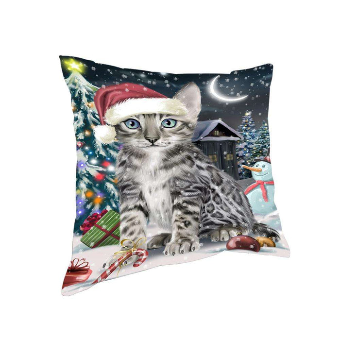 Have a Holly Jolly Bengal Cat Christmas Pillow PIL62884