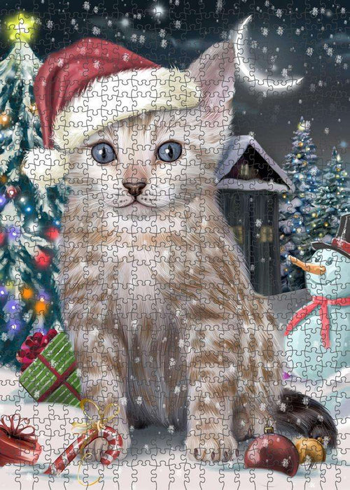 Have a Holly Jolly Bengal Cat Christmas Puzzle with Photo Tin PUZL58980