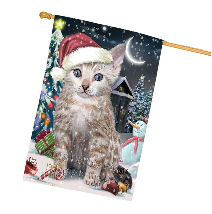 Have a Holly Jolly Bengal Cat Christmas  House Flag FLG51764