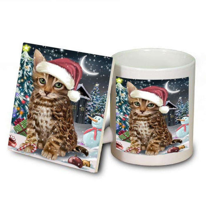 Have a Holly Jolly Bengal Cat Christmas  Mug and Coaster Set MUC51621