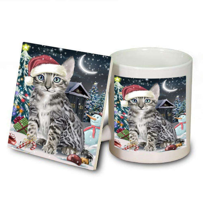 Have a Holly Jolly Bengal Cat Christmas  Mug and Coaster Set MUC51622