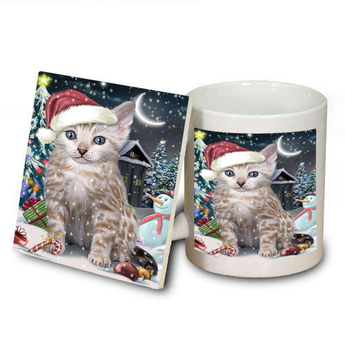 Have a Holly Jolly Bengal Cat Christmas  Mug and Coaster Set MUC51623
