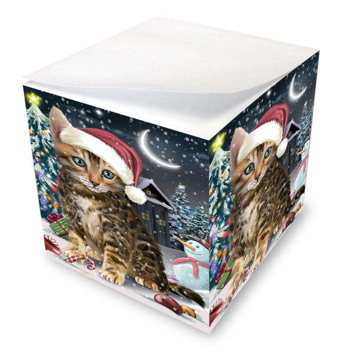 Have a Holly Jolly Bengal Cat Christmas  Note Cube NOC51628