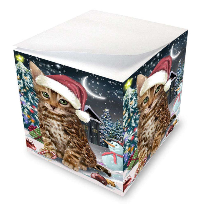 Have a Holly Jolly Bengal Cat Christmas  Note Cube NOC51629