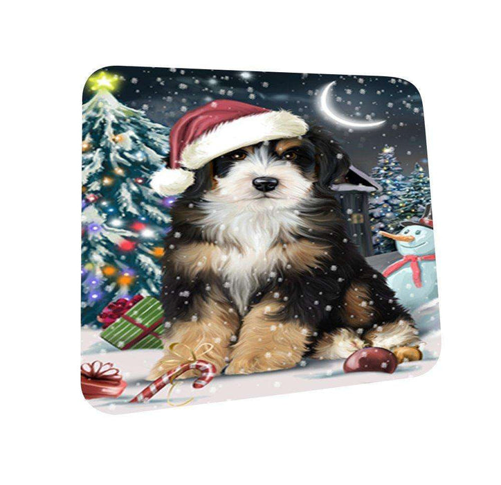 Have a Holly Jolly Bernedoodle Dog Christmas Coasters CST064 (Set of 4)