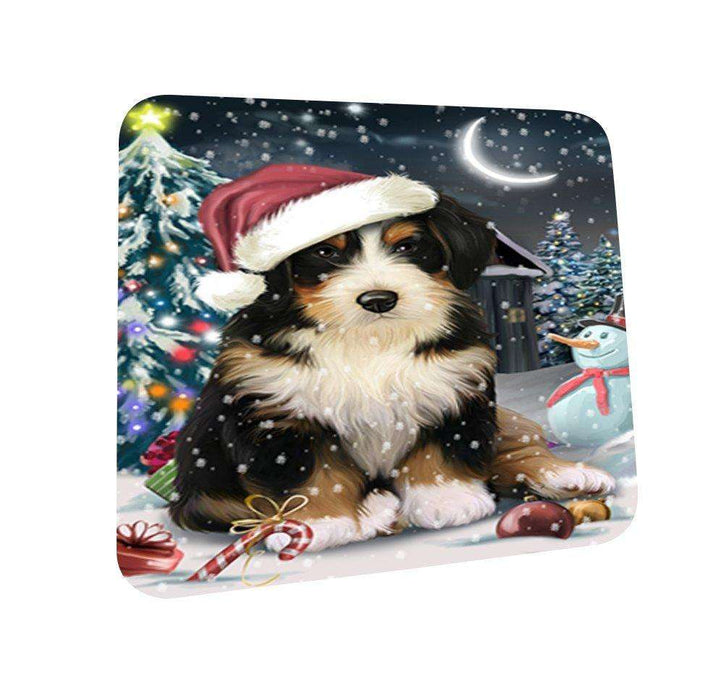Have a Holly Jolly Bernedoodle Dog Christmas Coasters CST066 (Set of 4)