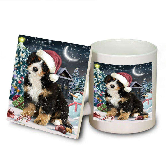 Have a Holly Jolly Bernedoodle Dog Christmas Mug and Coaster Set MUC0157