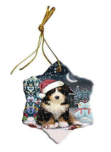 Have a Holly Jolly Bernedoodle Dog Christmas Star Ornament POR2460