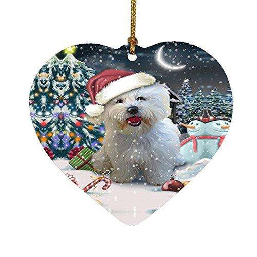 Have a Holly Jolly Bichon Frise Dog Christmas Heart Ornament POR1793