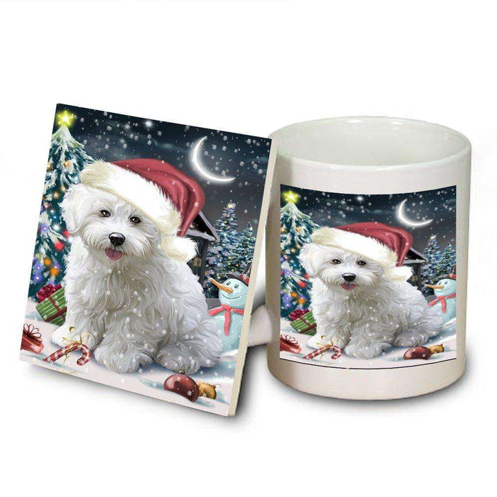 Have a Holly Jolly Bichon Frise Dog Christmas Mug and Coaster Set MUC0085