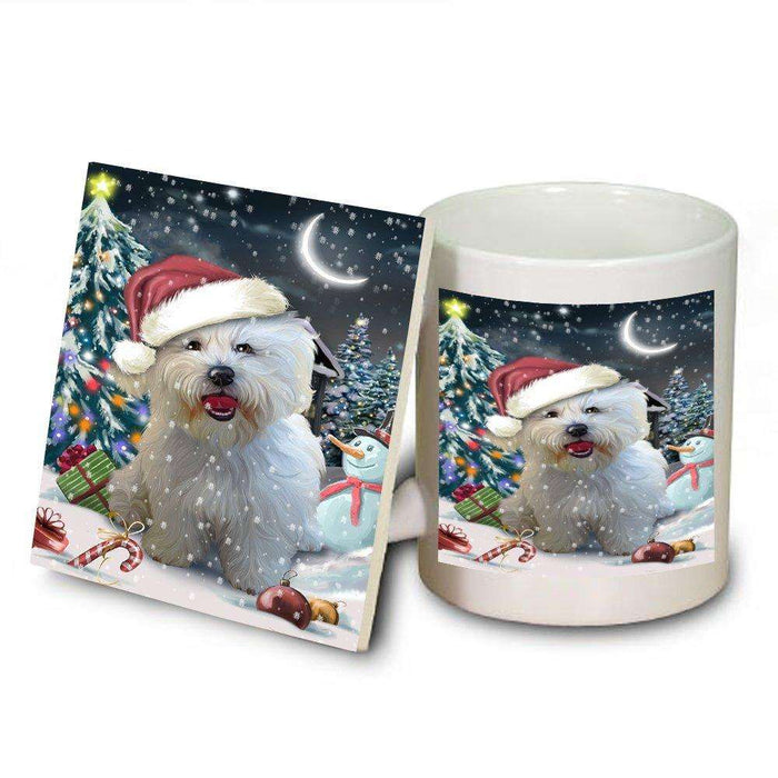 Have a Holly Jolly Bichon Frise Dog Christmas Mug and Coaster Set MUC0086