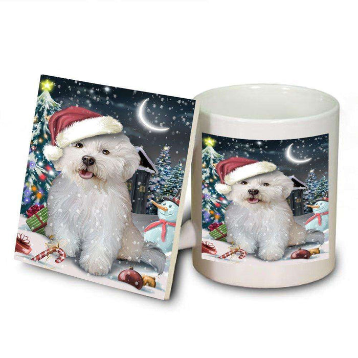 Have a Holly Jolly Bichon Frise Dog Christmas Mug and Coaster Set MUC0088