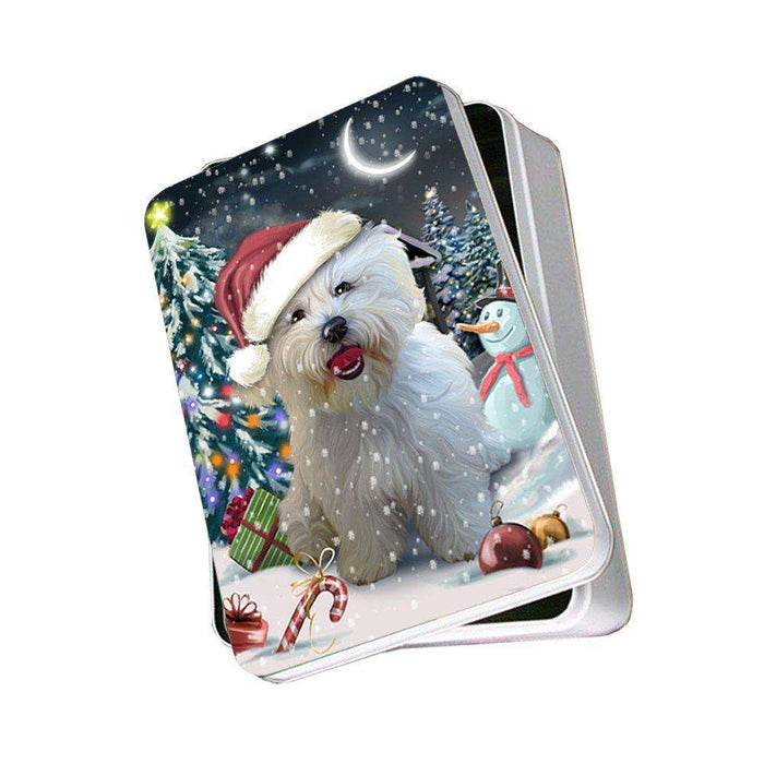 Have a Holly Jolly Bichon Frise Dog Christmas Photo Storage Tin PTIN0086