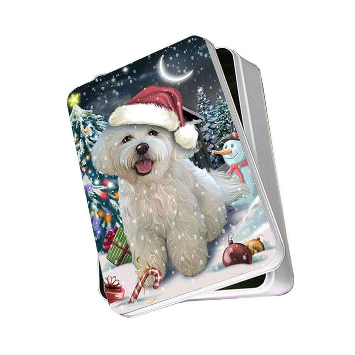 Have a Holly Jolly Bichon Frise Dog Christmas Photo Storage Tin PTIN0087