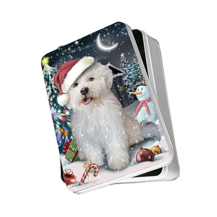 Have a Holly Jolly Bichon Frise Dog Christmas Photo Storage Tin PTIN0088