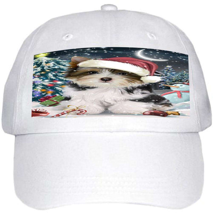 Have a Holly Jolly Biewer Terrier Dog Christmas Ball Hat Cap HAT58629