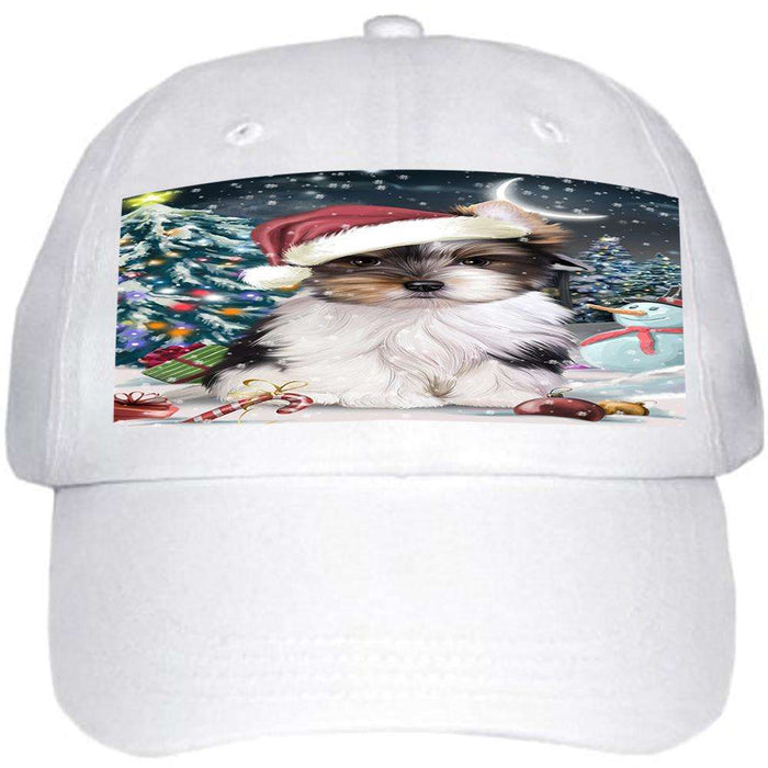 Have a Holly Jolly Biewer Terrier Dog Christmas Ball Hat Cap HAT58635