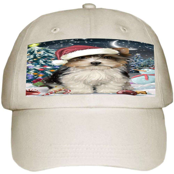 Have a Holly Jolly Biewer Terrier Dog Christmas Ball Hat Cap HAT58638