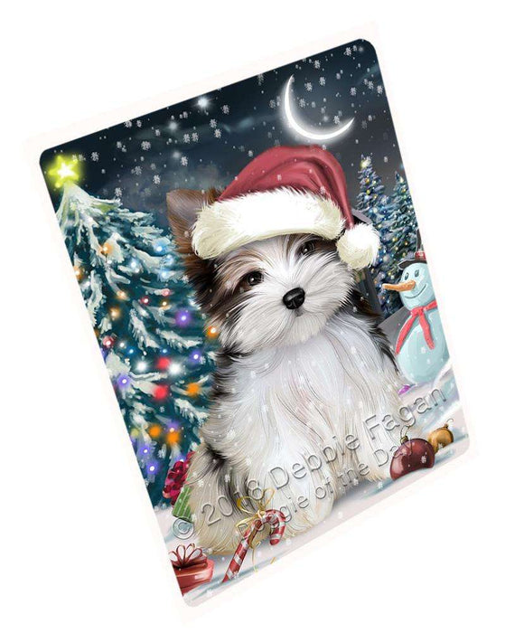 Have a Holly Jolly Biewer Terrier Dog Christmas Large Refrigerator / Dishwasher Magnet RMAG70296