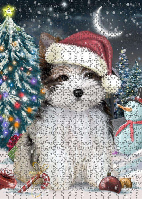 Have a Holly Jolly Biewer Terrier Dog Christmas Puzzle with Photo Tin PUZL58986