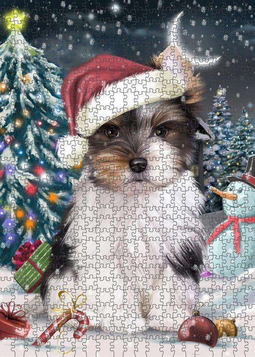 Have a Holly Jolly Biewer Terrier Dog Christmas Puzzle with Photo Tin PUZL58989