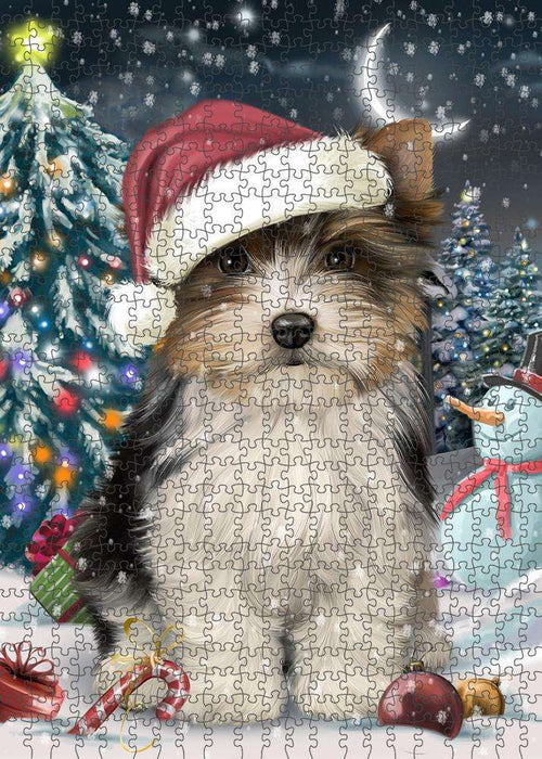Have a Holly Jolly Biewer Terrier Dog Christmas Puzzle with Photo Tin PUZL58992