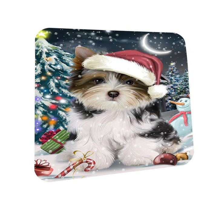 Have a Holly Jolly Biewer Terrier Dog Christmas  Coasters Set of 4 CST51591